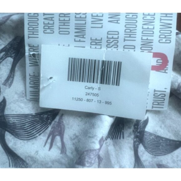 LuLaRoe Carly Swing Gray & Black Bird Print High-Low Dress Lightweight Small - Picture 8 of 14